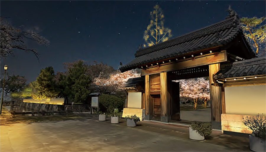桜の名所膳所城跡公園がライトアップ！幻想的な灯り、時期によっては夜桜と素敵な夜を